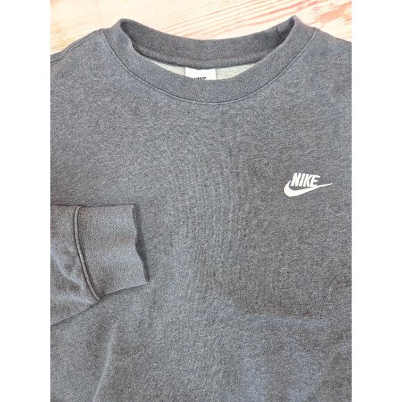 Nike Mens Grey Crewneck Sweatshirt Medium Cotton/Polyester - Picture 4 of 8
